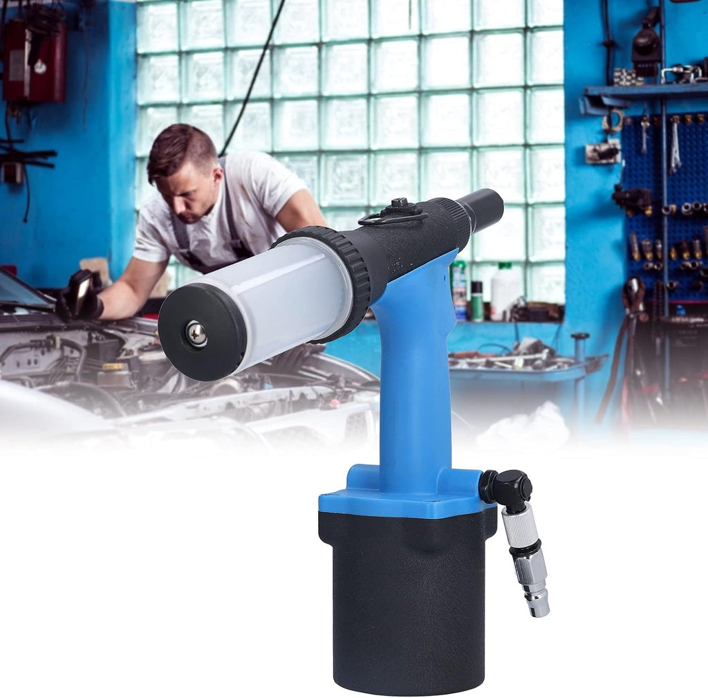 Pneumatic Rivet Gun KV - 7081X, Air Riveting Tool with 18.0KN Pulling Force, Self - Priming Hydraulic Design for 2.4-4.8mm Aluminum Iron Stainless Steel Rivets,
