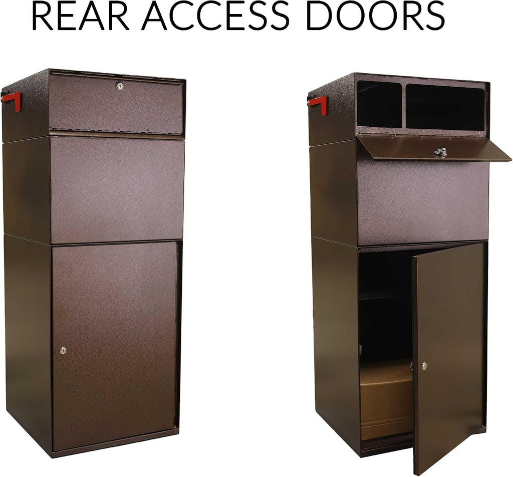dVault® Full Service Vault DVCS0015 Secure Curbside Mailbox/Package Drop with Locking Letterbox (Copper Vein)
