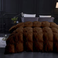 Hotel Collection 1600-TC Pinch Pleated Down Comforter Oversized Queen Size 98 x 98 Inches 1-Piece All-Season Duvet Insert, 850 GSM Micro Fill with All Side Corner Tabs 100% Egyptian Cotton