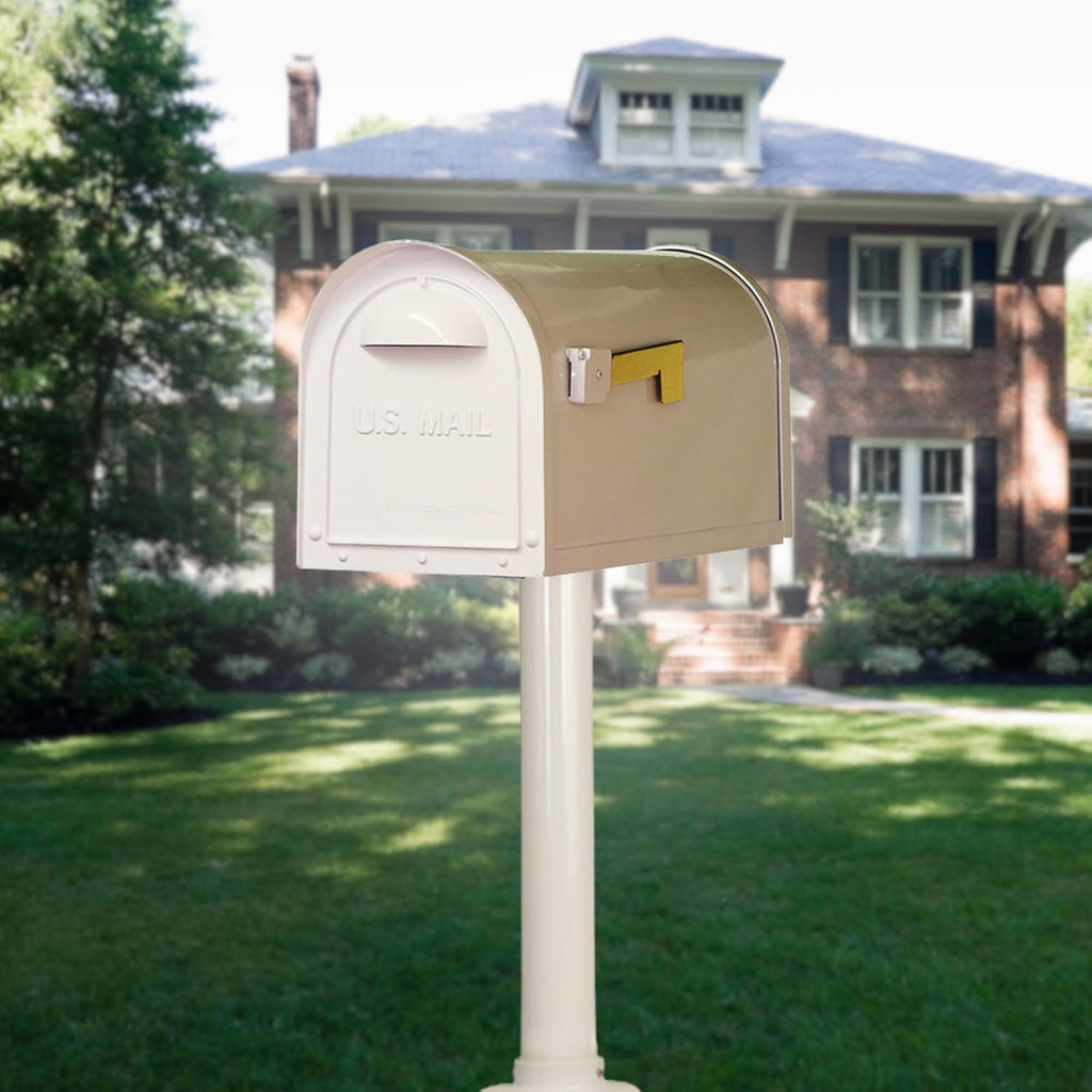Special Lite Classic Curbside Mailbox - White Aluminum Mailbox for Post Mount - SCC-1008-WH