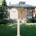 Special Lite Classic Curbside Mailbox - White Aluminum Mailbox for Post Mount - SCC-1008-WH