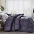 Luxurious All-Season Goose Down Feather Comforter Duvet Insert, Classic Gray, Premium Baffle Box, 1200 Thread Count 100% Egyptian Cotton Cover, 750+ Fill Power (Twin)