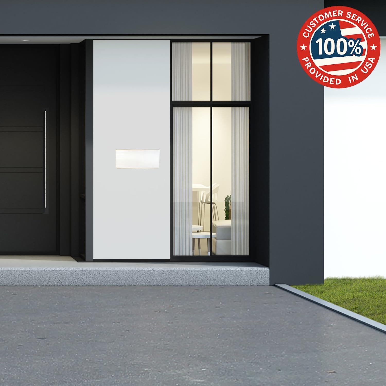 Through-the-Wall Drop Box with Rainproof Cover | Heavy Duty Through Wall Mailbox with 8.25-Inch Adjustable Chute | Rainproof Locking Drop Safe for Mail, Rent, Checks, Cash, and Keys, Black