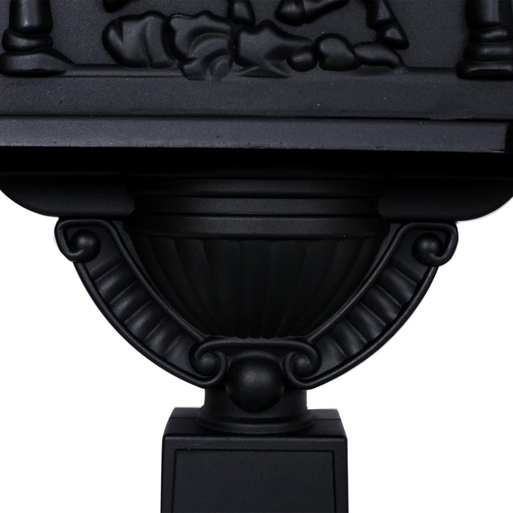 Mailboxes for Outside with Post,Mailbox Cast Aluminum Mail Box Postal Box Security Heavy Duty New (Aluminium+Black)