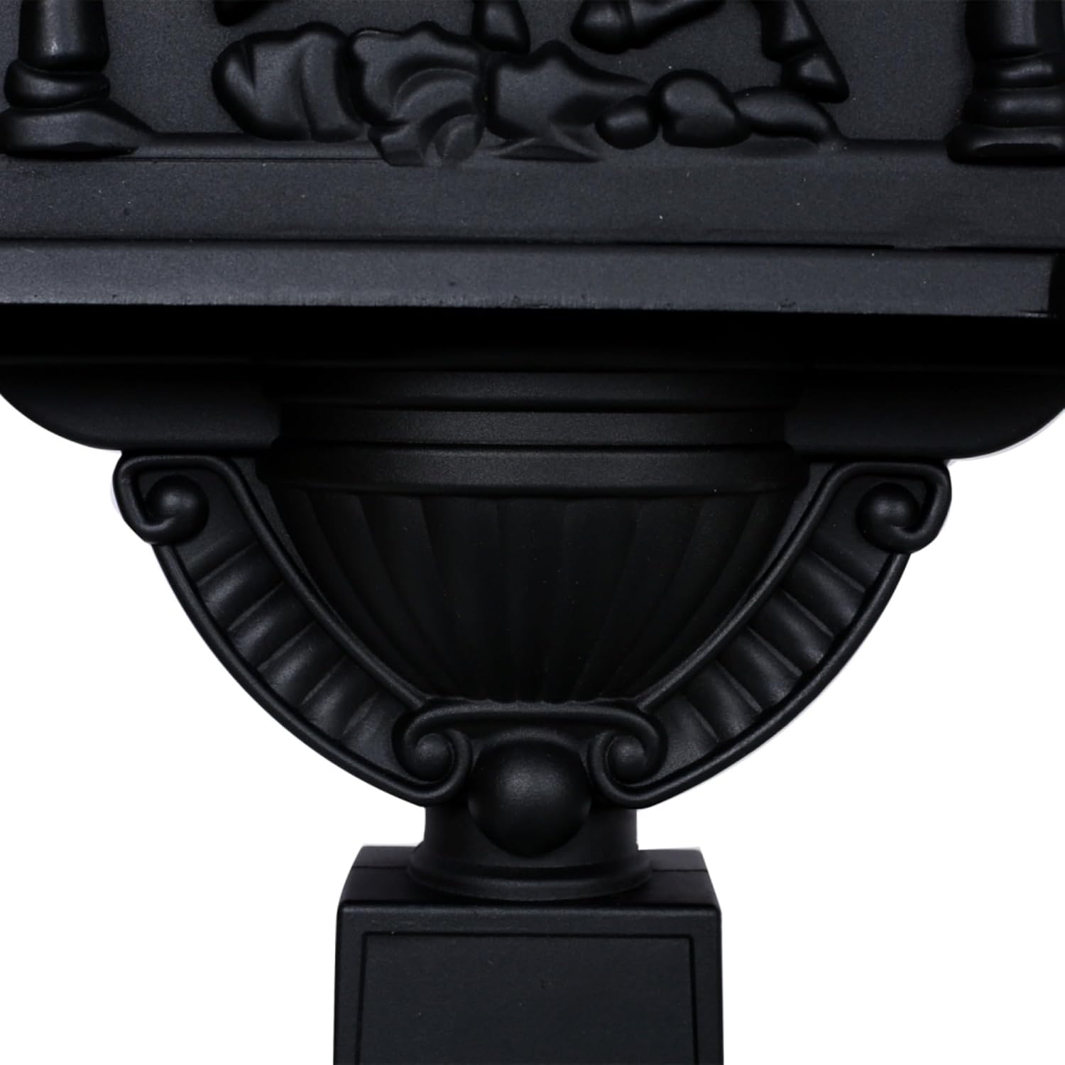 Mailboxes for Outside with Post,Mailbox Cast Aluminum Mail Box Postal Box Security Heavy Duty New (Aluminium+Black)