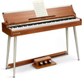 Donner DDP-80 PLUS Digital Piano 88 Key Weighted Keyboard, Home Electric Piano, Supports USB-MIDI & Headphones Connection, Semi-open Cover Designed, with Metal Three Pedal, Power Adapter