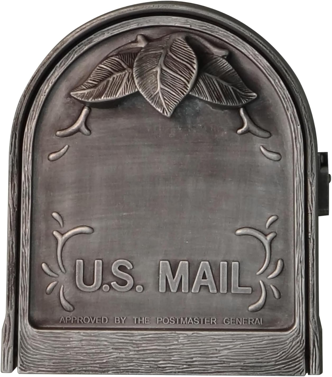Special Lite Floral Curbside Mailbox - Swedish Silver Cast Aluminum Mailbox for Post Mount - SCF-1003-SW