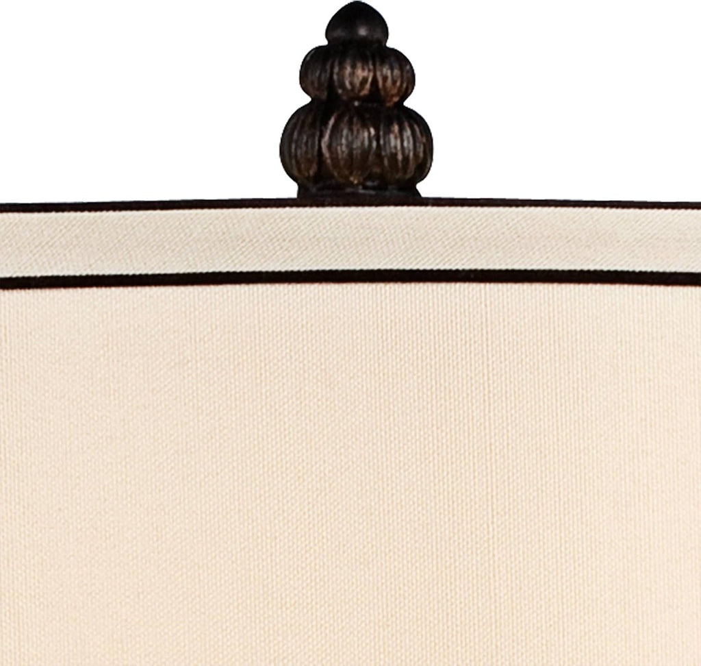 Kathy Ireland Mulholland Traditional Vintage Table Lamp 37' Tall Bronze Golden Marbleized White Bell Shade Decor for Living Room Bedroom House Bedside Nightstand Home Office Entryway Family