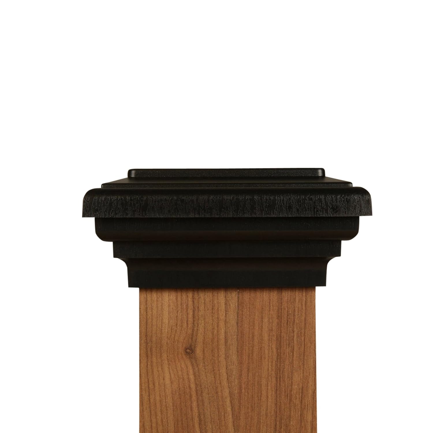 4x4 Post Cap Black (12pack) (fits 3.5'x3.5' up to 3.75'x3.75') Wood Island Newel 4x4 Flat Top Post Cap for Fences, Decks, Mailboxes & Pool Railings by Atlanta Post Caps