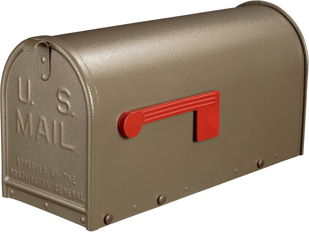 Janzer Post with Mailbox (Black Post with Bronze Mailbox)