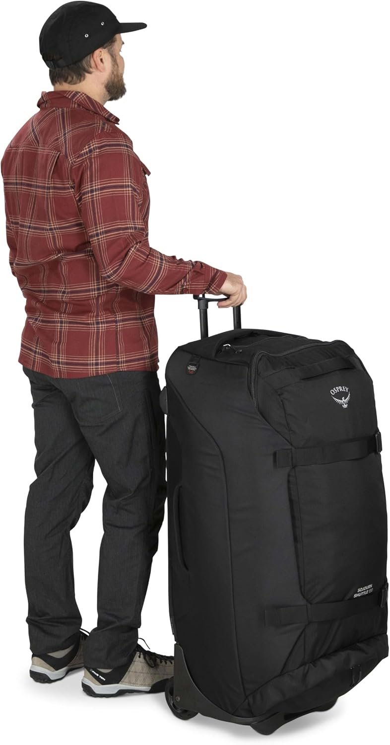 Osprey Sojourn Shuttle 36'/130L Wheeled Duffel Luggage, Koseret Green