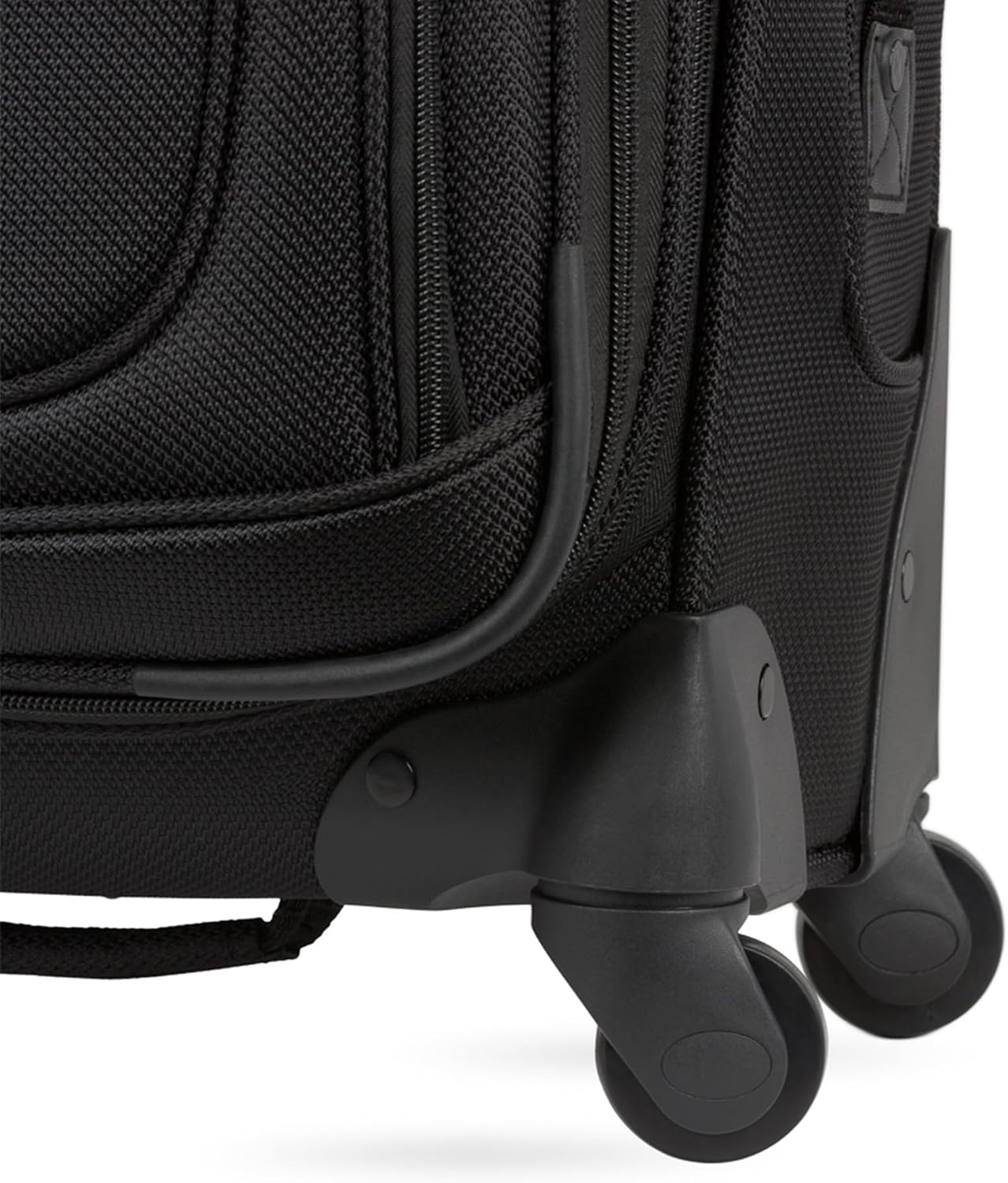SWISSGEAR Sion Softside Expandable Spinner Luggage Durable Lightweight Travel Suitcase, Black, 3-Piece Set (Carry-On/Medium/Large)