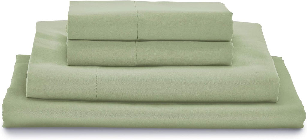 MyPillow Giza Dreams Bed Sheets, 100% Certified Giza Egyptian Cotton, Deep Pocket, Sateen Weave [King, Sage]