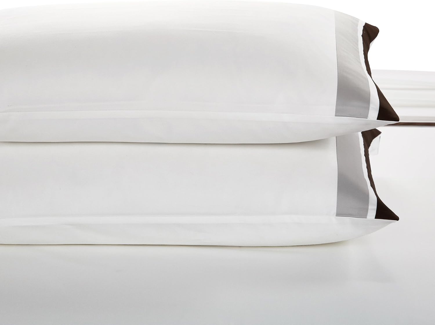 Casabolaj Shading 100% Egyptain Cotton Sateen Sheets Set,Hotel Collection Luxury Modern Style,400 Thread Count(White,Queen)