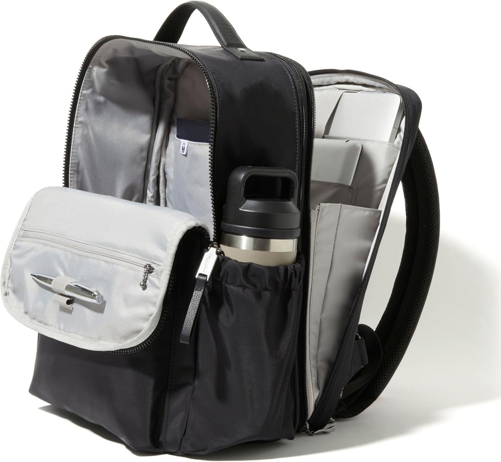 Baggallini Tribeca Expandable Laptop Backpack - 15'x11' Lightweight RFID Computer Bag for Work & Travel with Luggage Sleeve