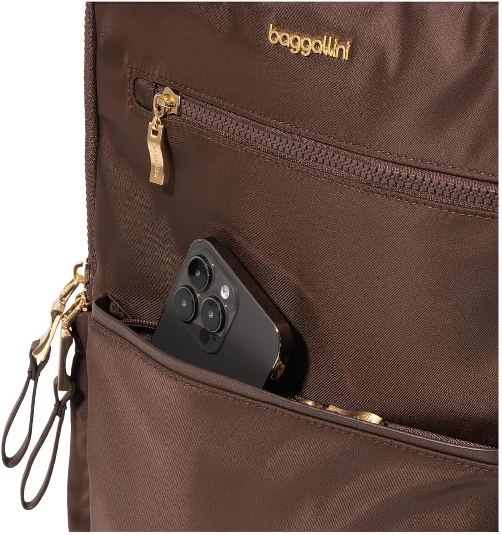 Baggallini Tribeca Expandable Laptop Backpack - 15'x11' Lightweight RFID Computer Bag for Work & Travel with Luggage Sleeve