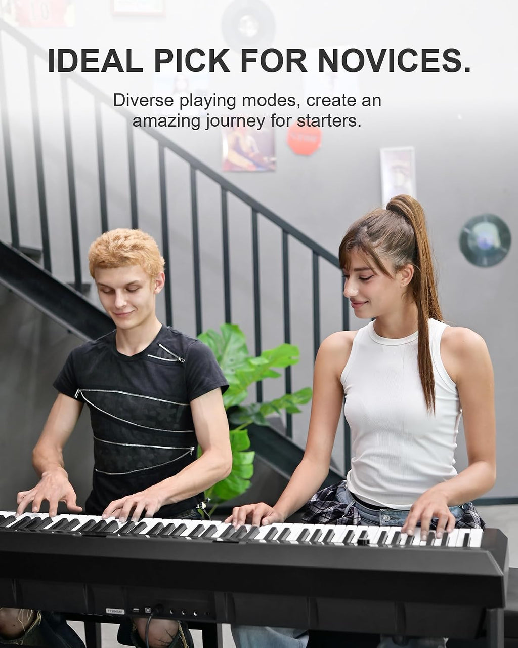 S-200 88-Key Weighted Digital Piano keyboard, Full-size Hammer Action Electric piano for Beginners, 8 Timbres, 128 Rhythms, 31 Demo Songs with Dual Headphone Jack, Triple Pedal, USB