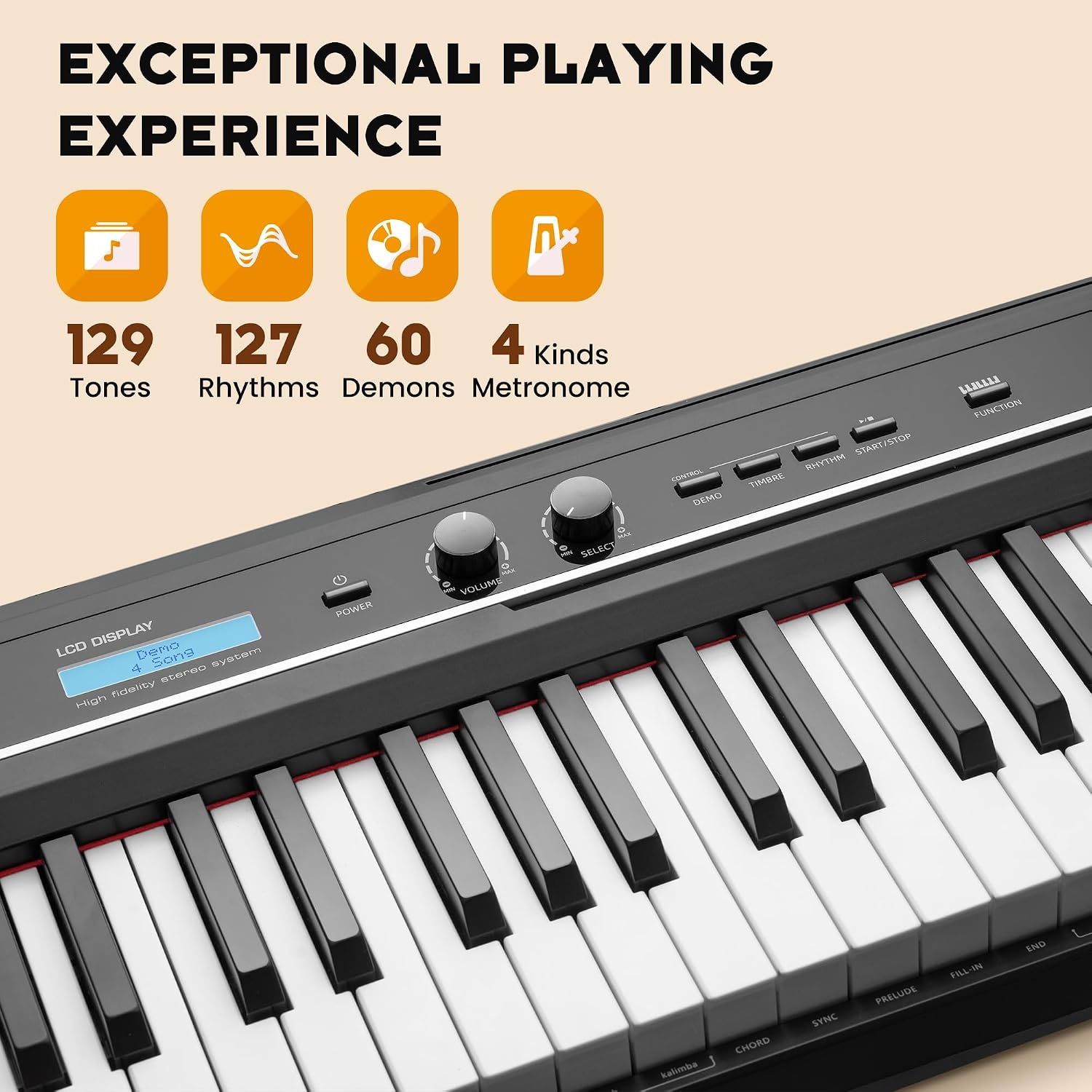 CAHAYA 88-Key Digital Piano Keyboard - Semi Weighted Electric Piano for Beginners with Double X-shaped Stand 3 Pedals and a Sheet Music Holder