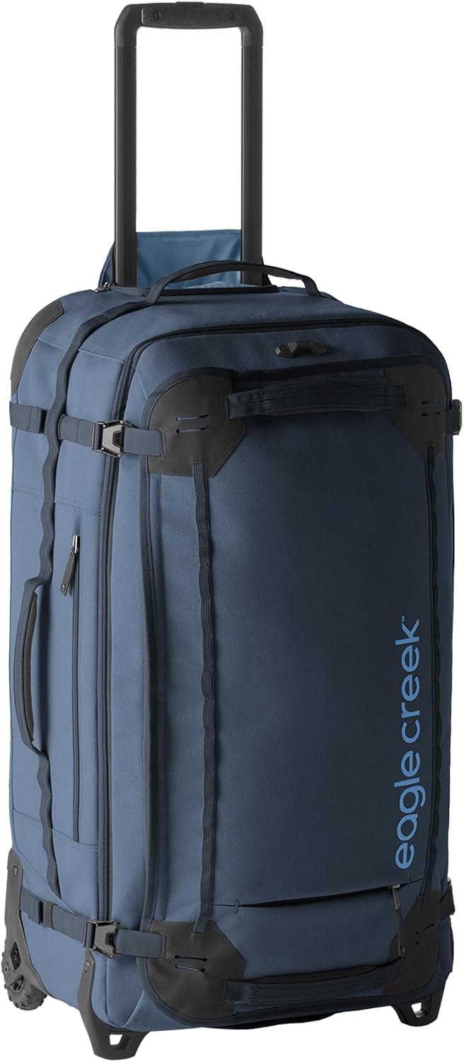 Eagle Creek Gear Warrior XE 2-Wheel Luggage to Keep Travel Items Organized - Smooth Rolling Wheels - Telescoping Handle - Padded Laptop Pocket - Blue Jay - 30'