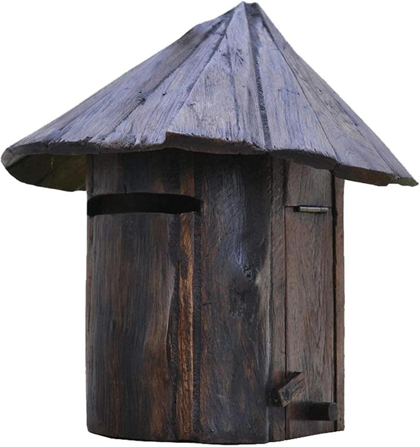 Solid Wood Retro Mailbox Wall-Mounted Mailbox for Outside, Rural Style Wall-Mount Letterboxes for Outdoor Patio Villa