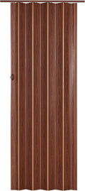 LTL Home Products 36 in. x 80 in. Vinyl PVC Interior Folding Accordion Door, Kit with Hardware, Homestyle Echo, Chestnut