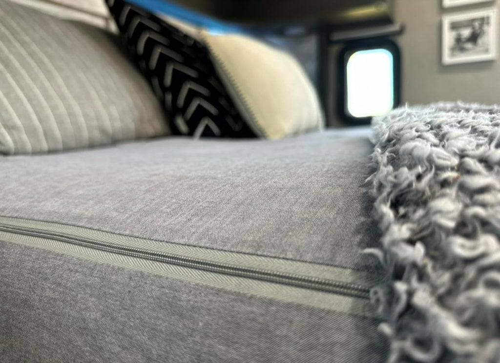 Eazy Sheetz®: Fitted Sheets That Won't Pop Off | Zipper Sheets, Stay-On Sheets, Fitted Zipper Sheets, Zip On Sheet Design (Gray) Crisp Cotton -Twin 38X75X12 Regular (11-13 inch Depth) TWR12G