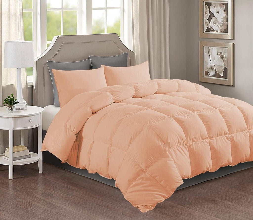 Luxury - 7 Piece Bed in A Bag (15' Deep Pocket Sheet Set & 400 GSM Comforter) - 800 Thread Count - 100% Egyptian Cotton (King Size, Blush Solid)