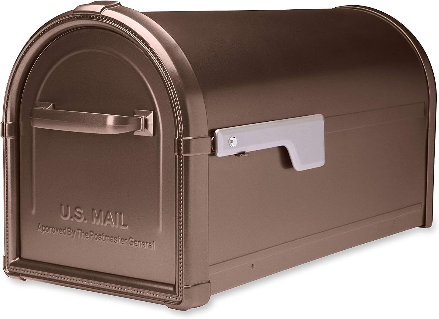 Mayne 580B00300 25x8 Black Newport Mail Post and Hillsborough 5593C-CG-10 Copper Galvanized Steel Large Capacity Post Mount Mailbox