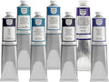 Lukas Studio Artist Oil Color Paints - High-pigment oil paint made with natural binder for artist, painting, & more! - [Blues and Violets - 200 mL]