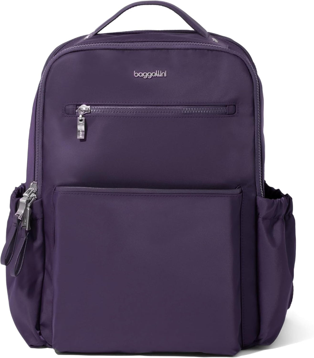 Baggallini Tribeca Expandable Laptop Backpack - 15'x11' Lightweight RFID Computer Bag for Work & Travel with Luggage Sleeve
