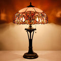 Tiffany Table Lamp Pink Jewelry Stained Glass Desk Lamp 16X16X24 Inches Reading Light