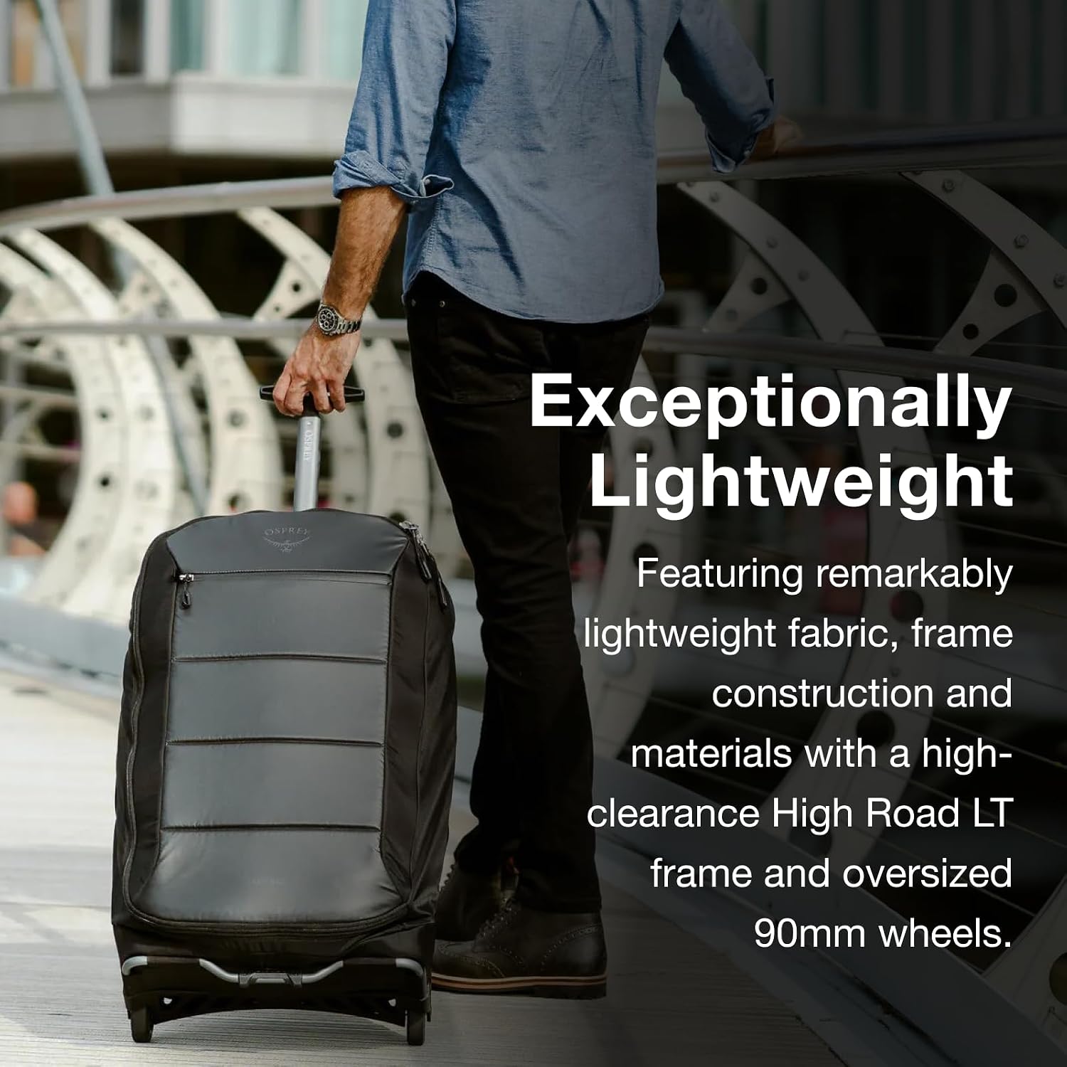 Osprey Ozone 2-Wheel 80L/27 Checked Luggage - Lightweight Rolling Bag with High Clearance Wheels - Travel Suitcase with Mesh Organization, Trolley Handle and Add-a-Bag Strap, Moody Burgundy