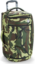 Cookies Trek Roller Smell Proof Travel Bag – Oversized Rolling Luggage with Double Zipper, Durable Nylon Canvas Build, Extra Large Storage for Travel, Gear, Road Trips & Streetwear Carry – Green Camo