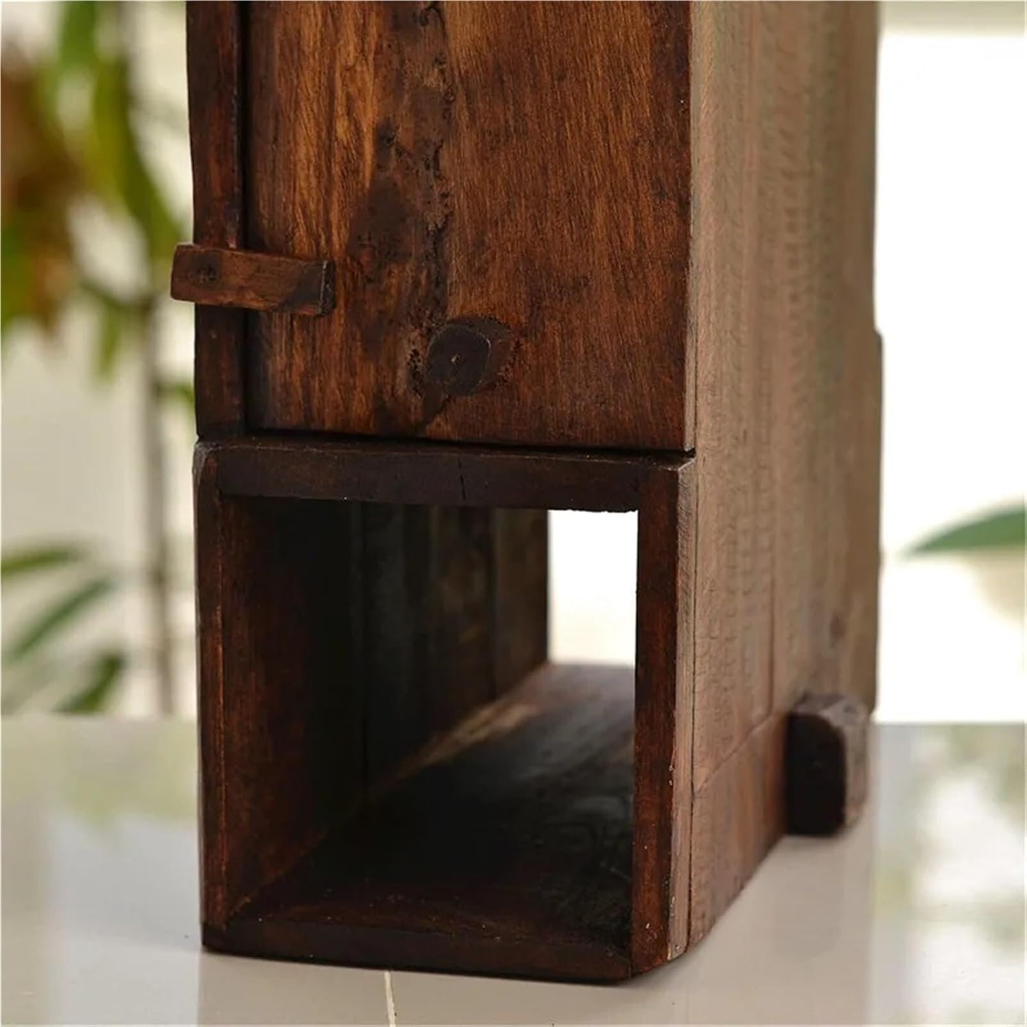 Wall Mount Mailboxes Wooden Mailbox Rustic Vintage Post Box Creative Drop Box for House Outside Suggestion Box Letter Box