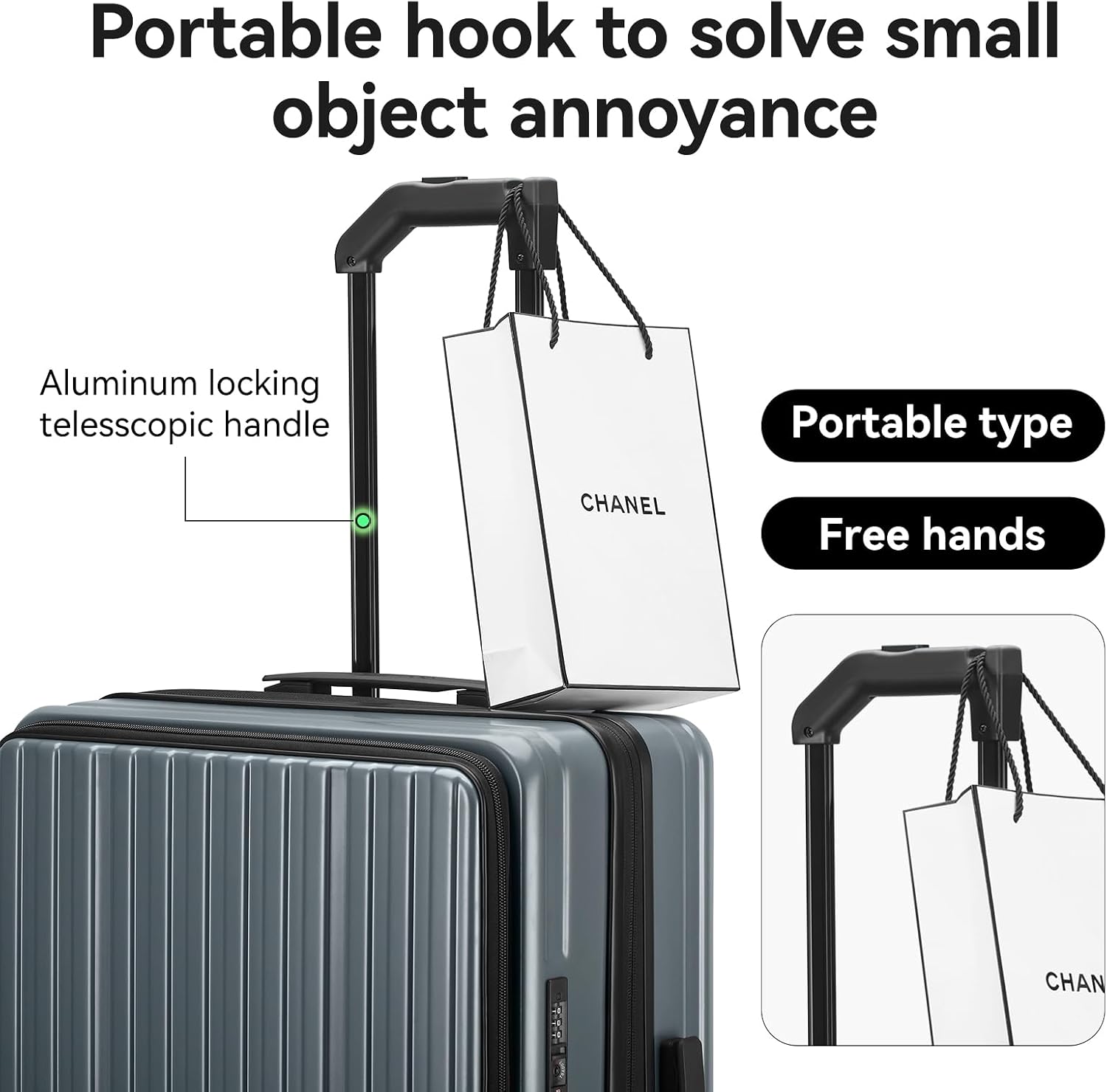 ROAMING 26-Inch Checked Luggage Expandable Front Opening Rolling Vacation Suitcase with Spinner Wheels and TSA Lock Cup Holder, PC Hard Shell Travel Trolley Case for Shout Business Trips,Livid green