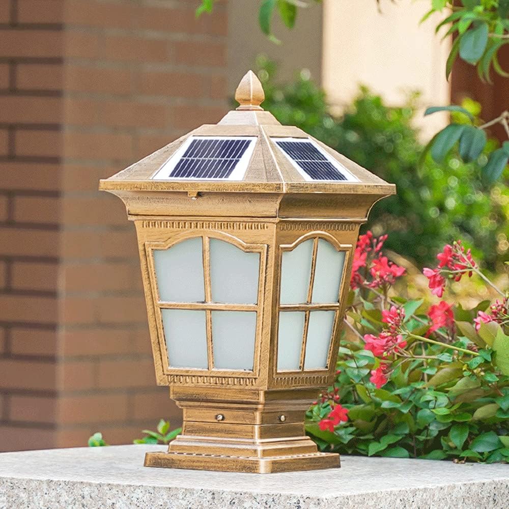 RCIDOS Garden Decor Column Lights IP54 Waterproof Post Cap Light Retro Outdoor Villa Fence Pillar Head Lamp E27 Base Aluminum LED Courtyard Lamp for 4x4 Wood Posts Garden Yard Pathway