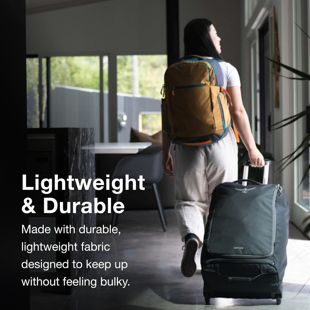 Osprey Daylite 115L Wheeled Collapsible Travel Duffel Bag - Lightweight Rolling Suitcase, Black