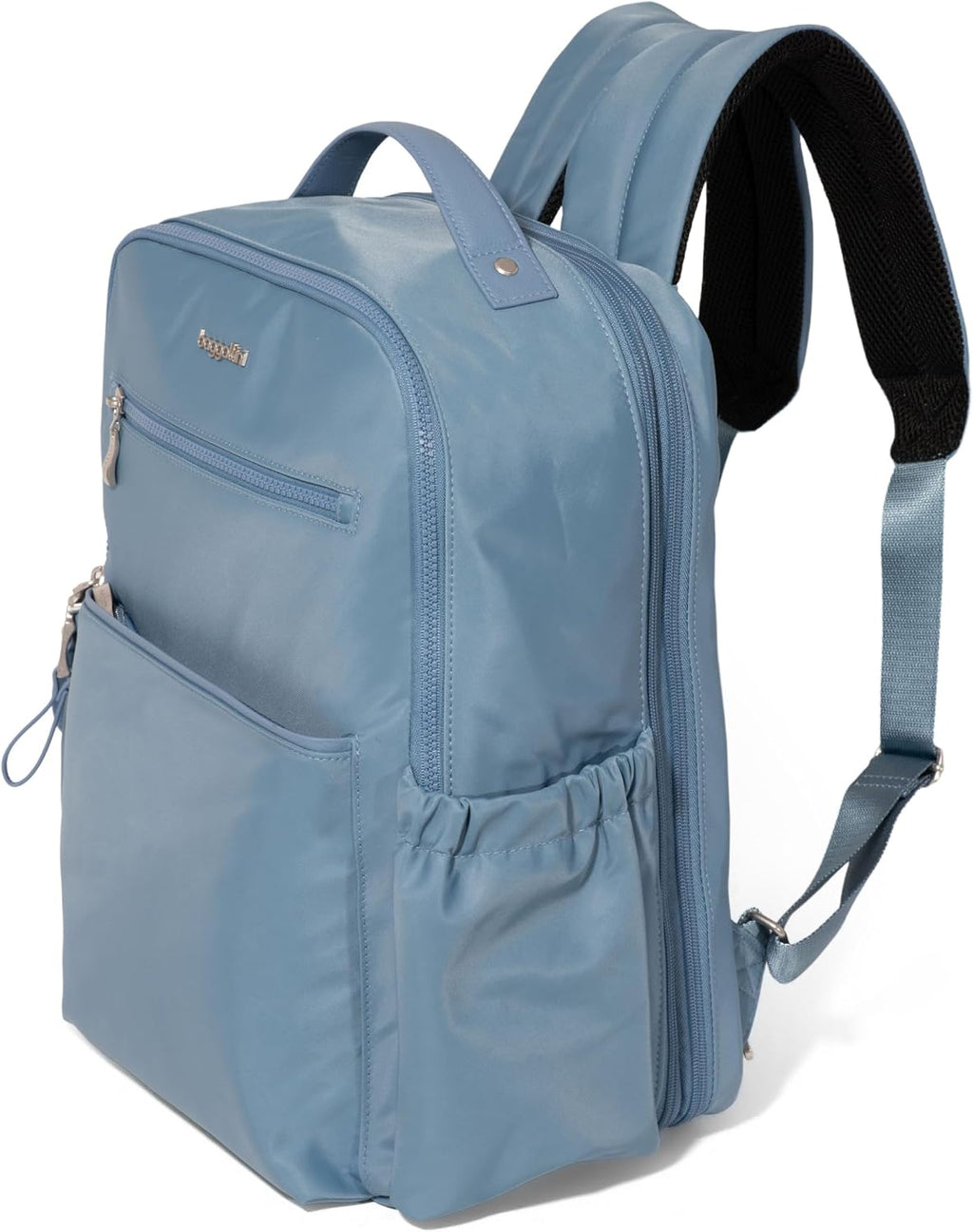 Baggallini Tribeca Expandable Laptop Backpack - 15'x11' Lightweight Work Travel Bag w/Luggage Sleeve & RFID