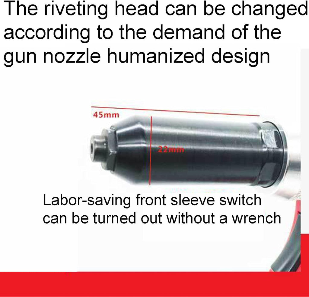 Self-Suction Pneumatic Rivet Gun, Industrial Grade, Suitable for Aluminum and Iron Riveting, Strong Pulling Force, Lightweight and Efficient