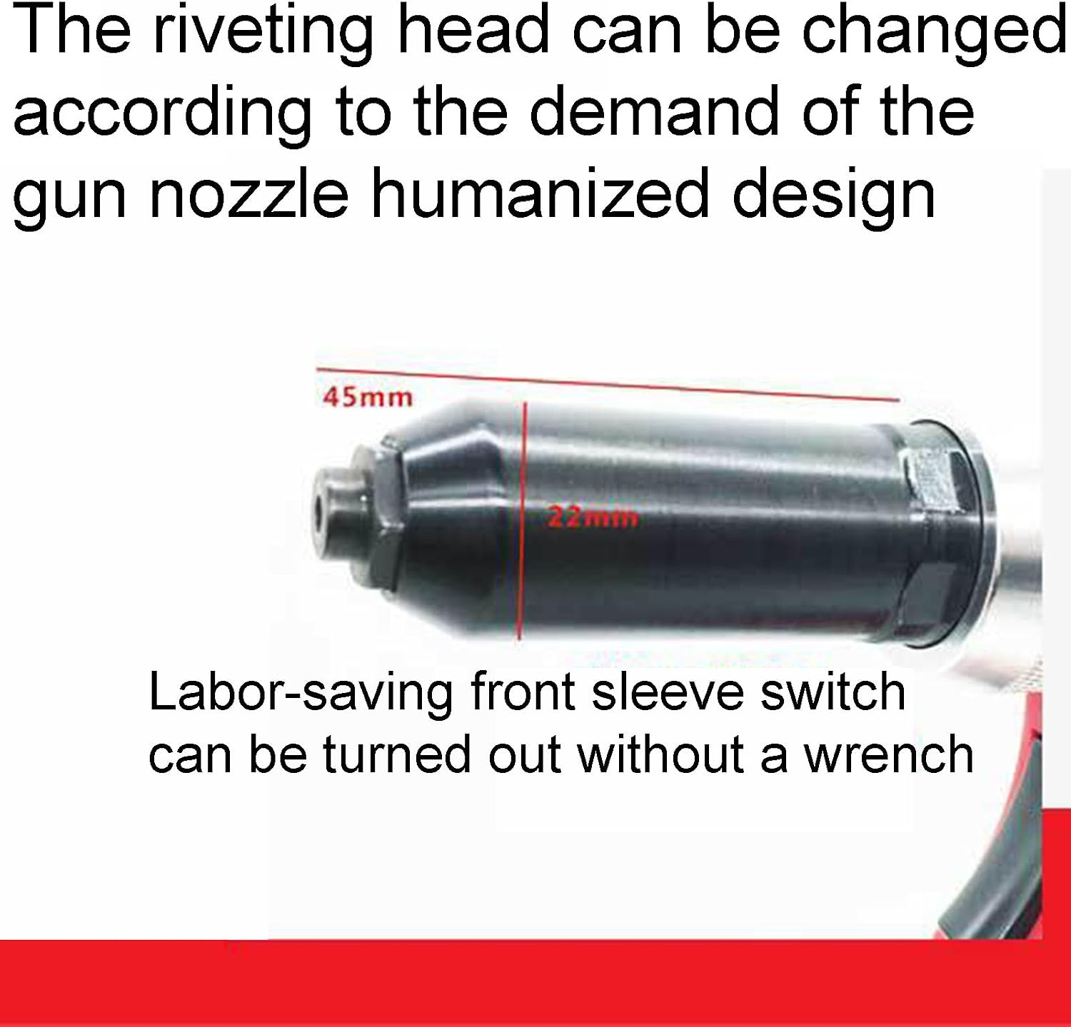 Self-Suction Pneumatic Rivet Gun, Industrial Grade, Suitable for Aluminum and Iron Riveting, Strong Pulling Force, Lightweight and Efficient