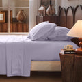 100% Linen Sheet Set King Size Extra Deep Pocket Fits 18-24 Inch Mattress, Breathable & Soft, Smooth 4-Piece Set for Thick Mattresses Hotel Luxury Bedding（King, Light Purple）