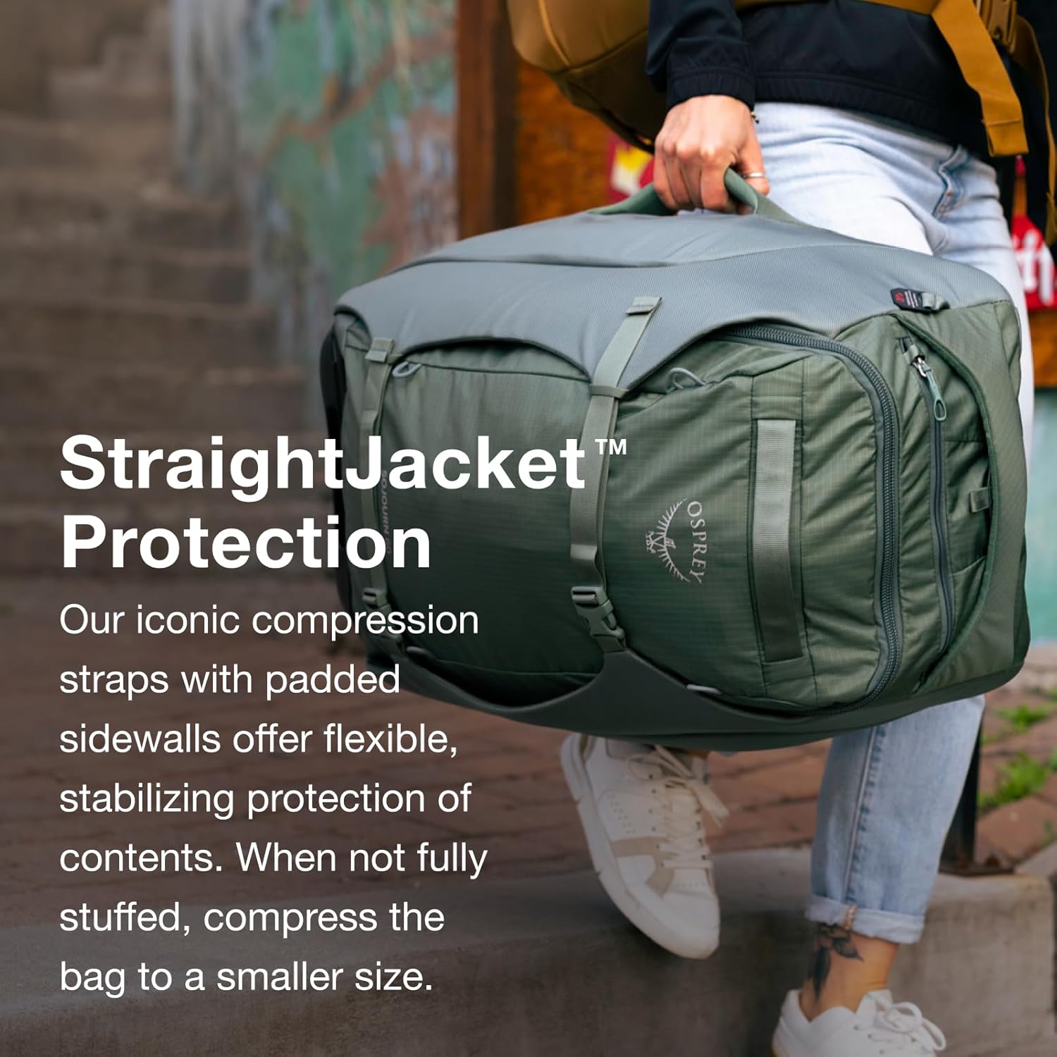 Osprey Sojourn Porter 46L Travel Backpack - Carry-On Compliant Luggage with StraightJacket Compression and Padded Laptop Sleeve - Durable Pack for International or Urban Travel, Graphite Purple
