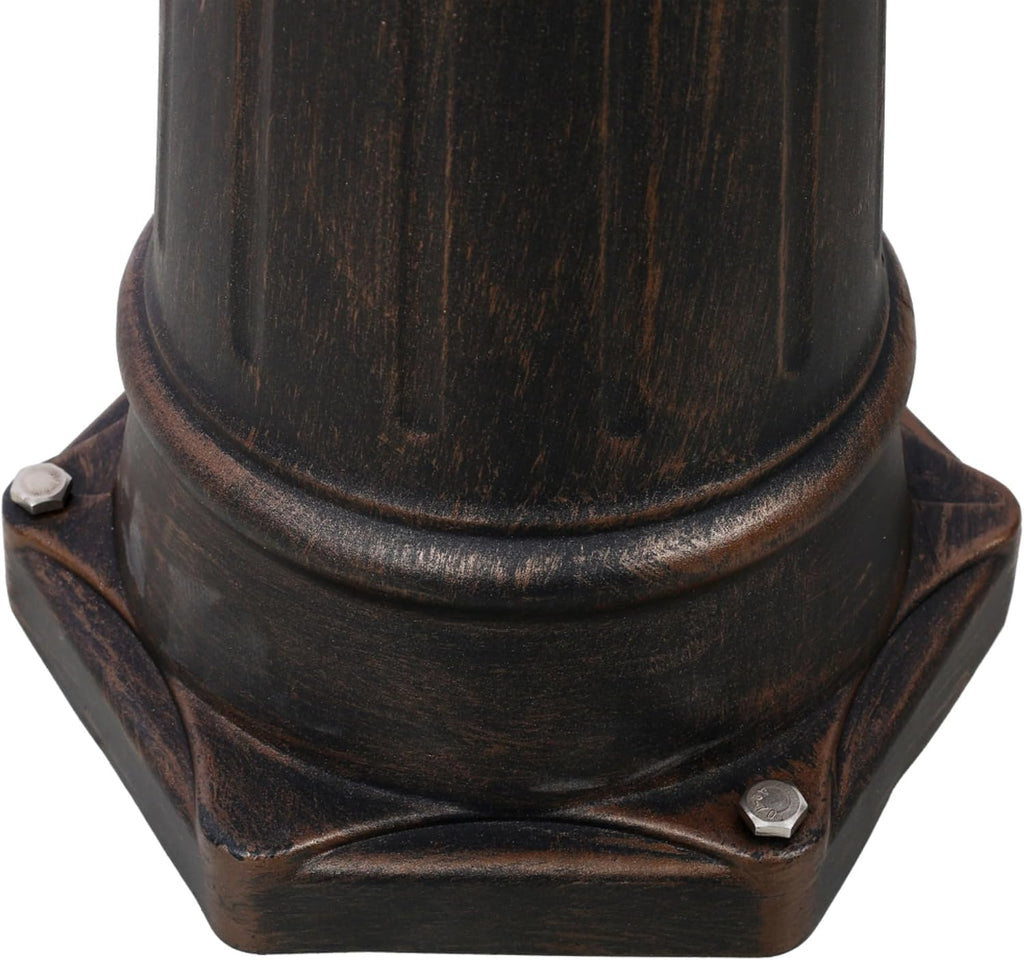 Mailbox with Post Lights,Mailbox/Post Light Combo for Outside,Stratford Heavy Duty Cast Aluminum Post Mount Mailboxes for Outside Decorative(2in1)