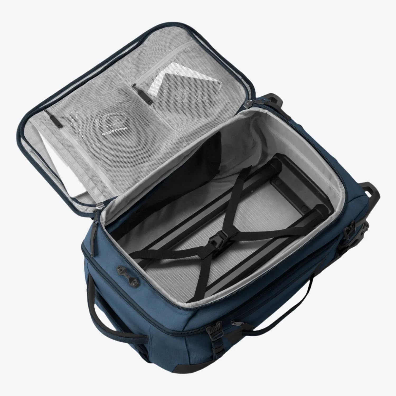 Eagle Creek Gear Warrior XE 2-Wheel Convertible Carry-On Luggage for Travel Essentials - Heavy Duty Wheels - Lockable Zippers - Interior Laptop Sleeve - Blue Jay - 21.75'