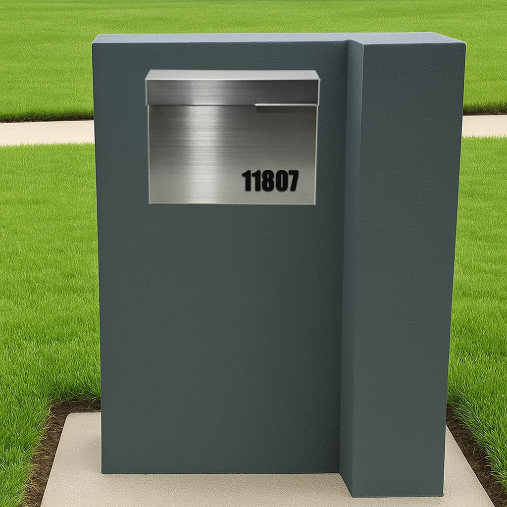 Modern Wall Mounted Mailbox for Outside – Rust-Resistant 304 Stainless Steel Mailbox with Rainproof Design, Large Capacity Outdoor Mailbox for Home, Apartment & Business, Silver