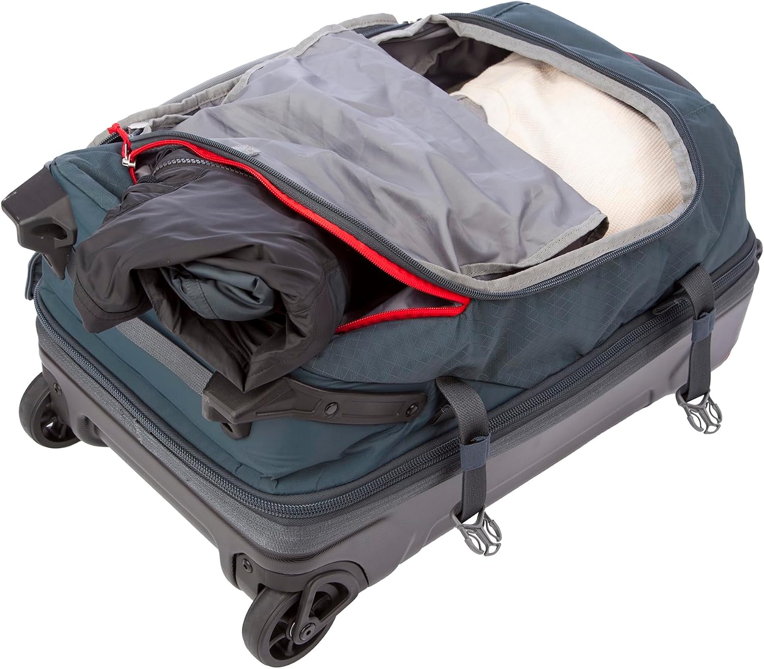 Eddie Bauer Expedition Rolling Duffel Bag with Wheels | Travel | Carry-On | Luggage | Rugged | Durable - Storm, 22'
