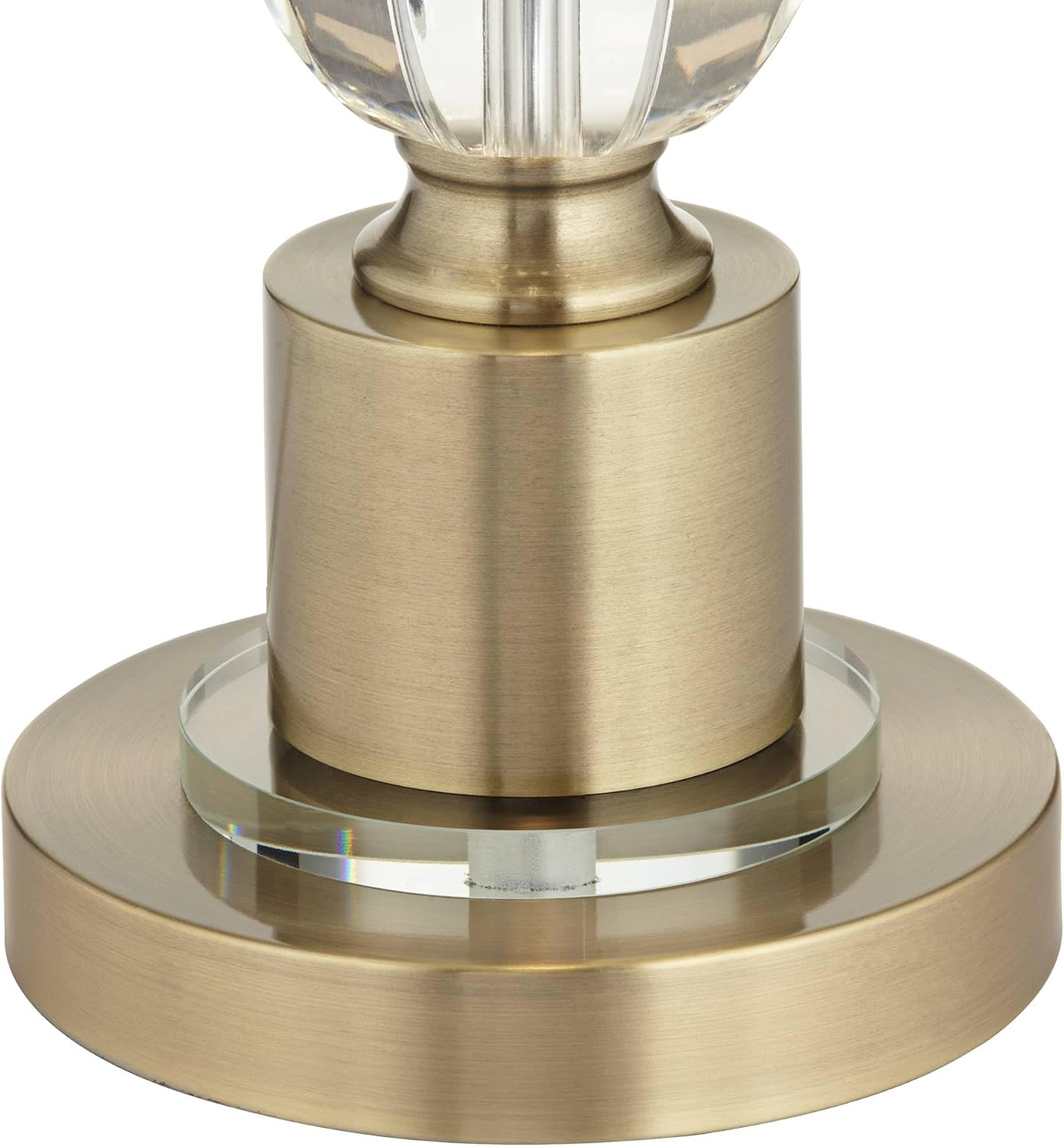 Vienna Full Spectrum Jordan 27 1/2' Tall Traditional Table Lamp Pull Chain Brass Finish Metal Crystal Single Fabric Off-White Shade Living Room Bedroom Bedside Nightstand House Office Home Reading