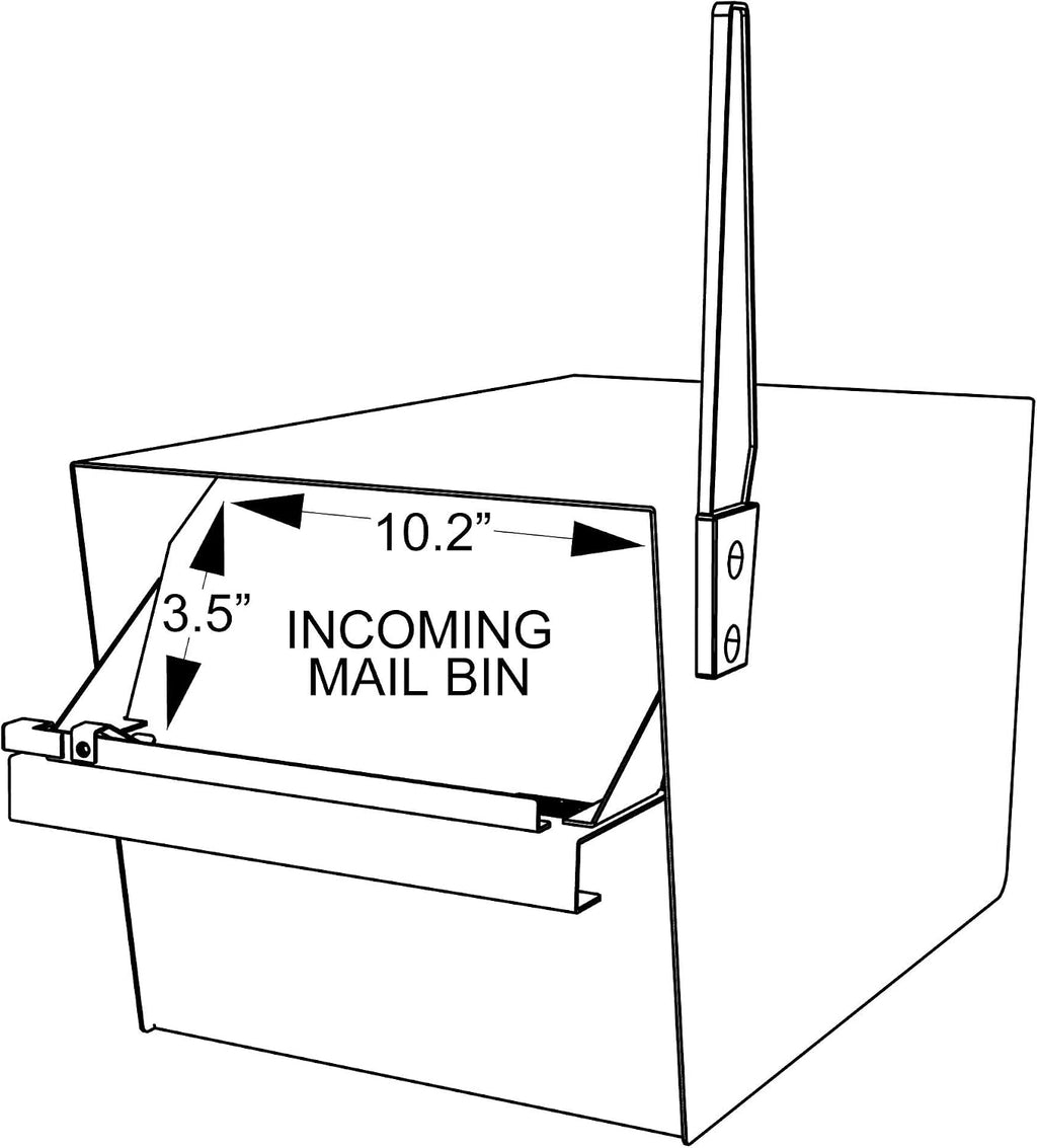 Mail Boss 7526 Mail Manager Street Safe Locking Security Mailbox, Black