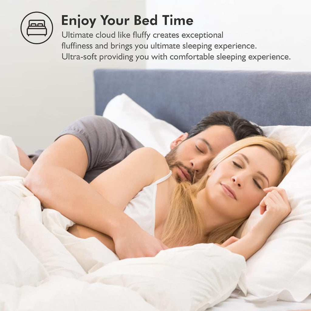 Luxurious Full/Queen Goose Down Comforter, Unique Black Pinch Pleat, 600 Thread Count, 100% Egyptian Cotton Cover, 70 Oz Fill Weight, 750 Fill Power