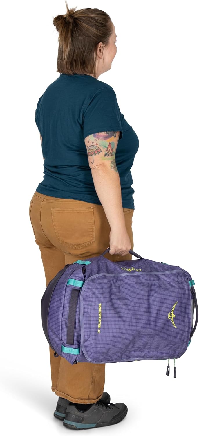 Osprey Transporter Lightweight Travel Duffel Bag - Extra Large Water Resistant Durable Gear Bag for Men and Women